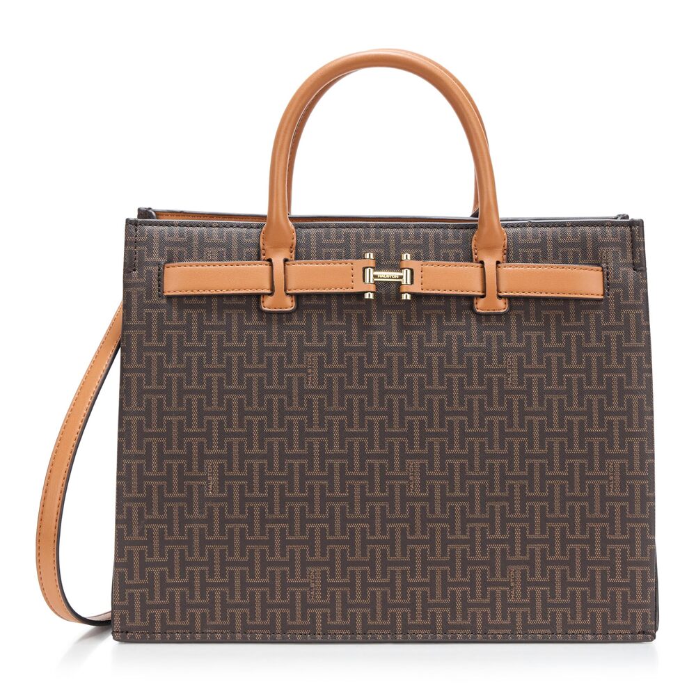 6276 H Handbags Satchel, Brown/Oak, One Size